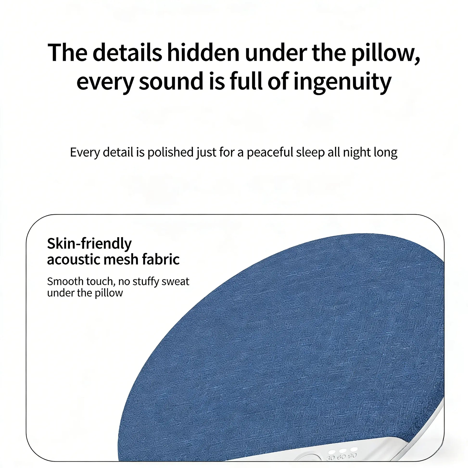 2026 Ultra-Slim Bluetooth Pillow Speaker, Bone Conduction Sound System, Silent Sleep Aid, Portable Rechargeable, Music Player, Wireless, Compatible with Android/Ios. Perfect for Valentine'S, Back-To-School, Travel, and Mother'S Day Gifts.