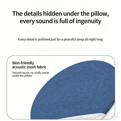 2026 Ultra-Slim Bluetooth Pillow Speaker, Bone Conduction Sound System, Silent Sleep Aid, Portable Rechargeable, Music Player, Wireless, Compatible with Android/Ios. Perfect for Valentine'S, Back-To-School, Travel, and Mother'S Day Gifts.