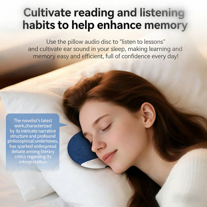 2026 Ultra-Slim Bluetooth Pillow Speaker, Bone Conduction Sound System, Silent Sleep Aid, Portable Rechargeable, Music Player, Wireless, Compatible with Android/Ios. Perfect for Valentine'S, Back-To-School, Travel, and Mother'S Day Gifts.